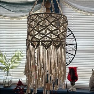 Bohemian Macrame Hanging Lamp Shade Boho